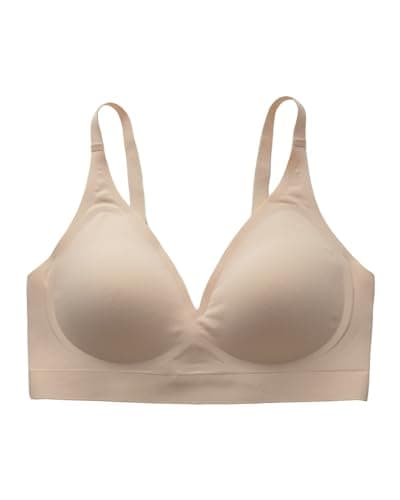 HORISUN Full Coverage V Neck Push Up Wireless Bra for Women