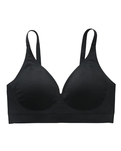 HORISUN Full Coverage V Neck Push Up Wireless Bra for Women