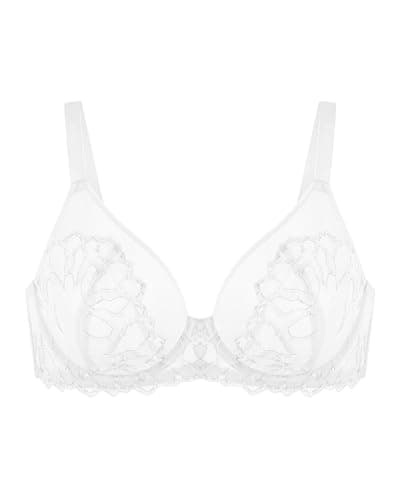 HSIA Minimizer Bra for Heavy Breasts, Embroidered Full Coverage