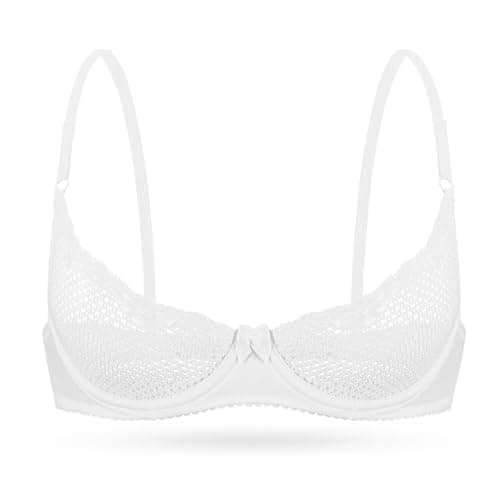 Wingslove Women's Seethrough Lace Balconette Underwire Lingerie