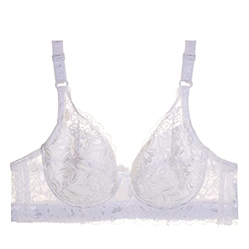 YXLLSSWJG Women's Plus Size Sexy Floral Lace V-Neck Bralette