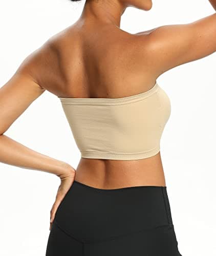 Venbond Women's Seamless Strapless Bralette Padded 3-4 Packs