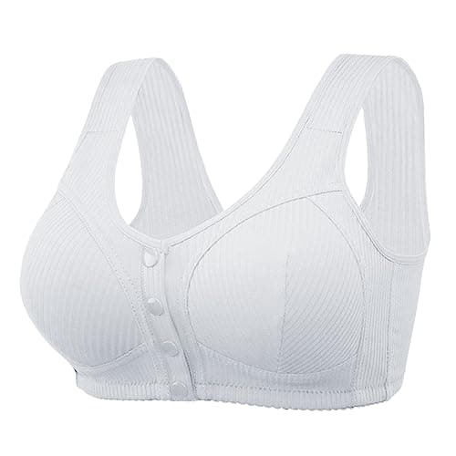 Cotton Full Coverage Wireless Front Closure Bra for Older Women
