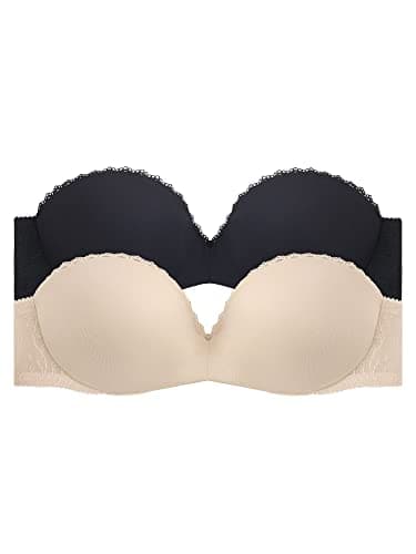 Vanity Fair Women's Gel Touch Padded Strapless Push Up Bra