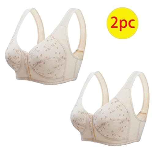 Daisy Button Down Wireless Sports Bra for Women