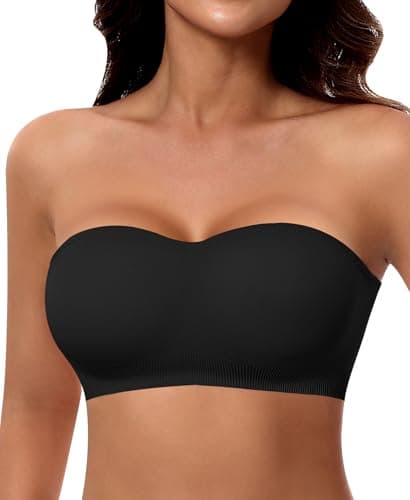 DOCUMO Women's Padded Strapless Silicone Bra