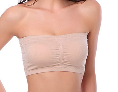 KINYAOYAO 3 Packs Women's Seamless Bandeau Crop Bralette