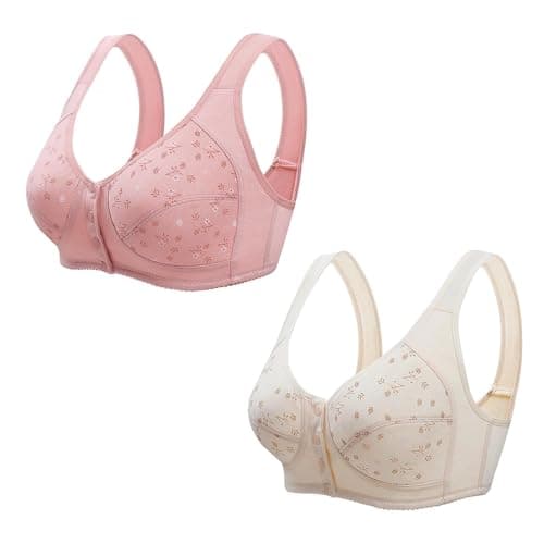 Daisy Button Down Wireless Sports Bra for Women