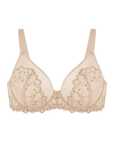 HSIA Minimizer Bra for Heavy Breasts, Embroidered Full Coverage