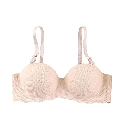 Hnodov Women's Wireless Push Up Bralette with Removable Straps