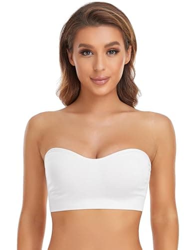Lusait Women's Non-Slip Silicone Padded Strapless Bralette
