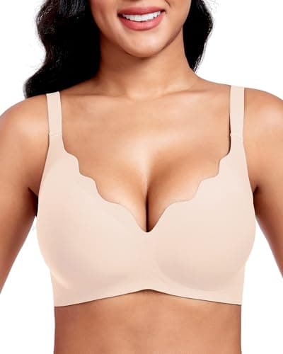 Wireless Push-Up Bras for Women: Vinfact Seamless Full Coverage Bra