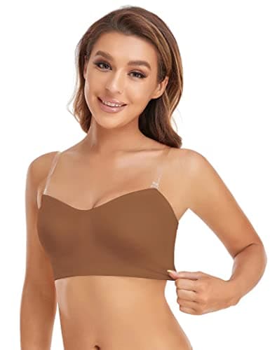 Lusait Women's Non-Slip Silicone Padded Strapless Bralette