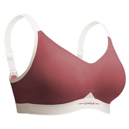 COMFELIE Seamless Wireless Bra for Busty Women Deep V T-Shirt Bralette