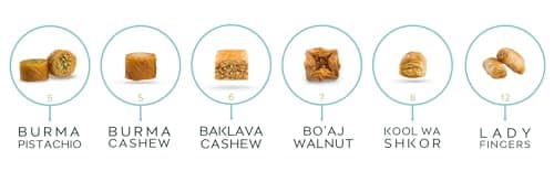 Al Bohsali 1870 Premium Mediterranean Baklava Assortment (43 Count)
