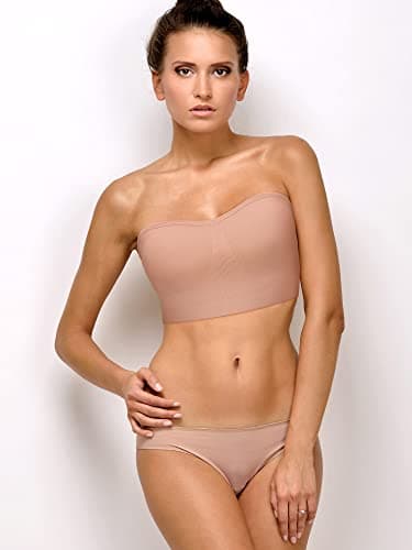 Geyoga 4 Pack Women's Non-Slip Padded Bandeau Sports Bralette