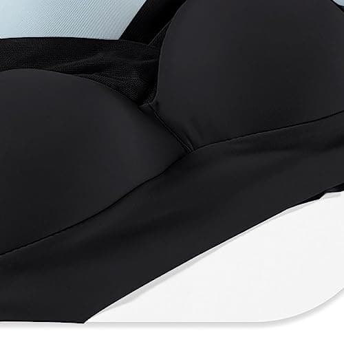 Hnodov 3 Pack Plus Size Seamless Mesh Sports Bras for Women