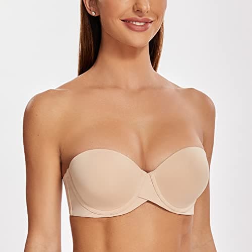 MELENECA Women's Stay Put Padded Cup Underwire Push-Up Bra