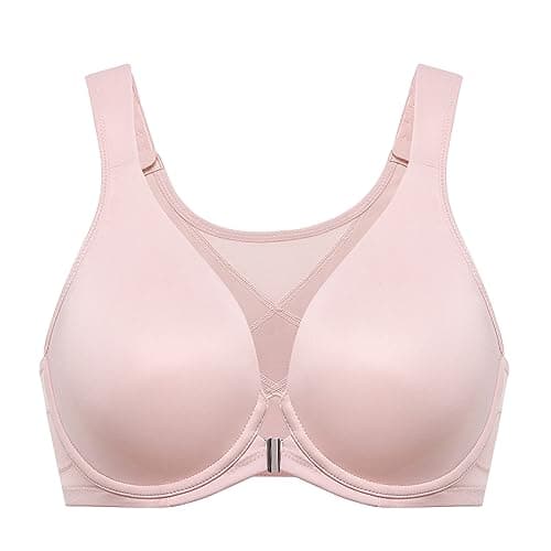 Delimira Women's Posture Plus Size Underwire Plunge Bra Back Support B-H