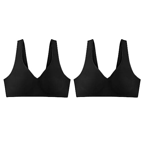 Hanes Women's Wireless Bra - Smooth Comfort, Full-Coverage T-Shirt Bra, Single or 2-Pack