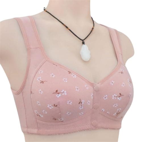 ONLYSTORY Senior Women's Daisy Bras for Comfort Wireless Snap Closure