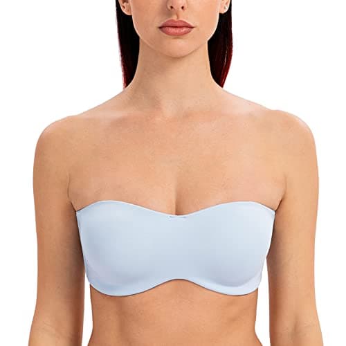 MELENECA Women's Underwire Strapless Bra for Large Bust Minimizer