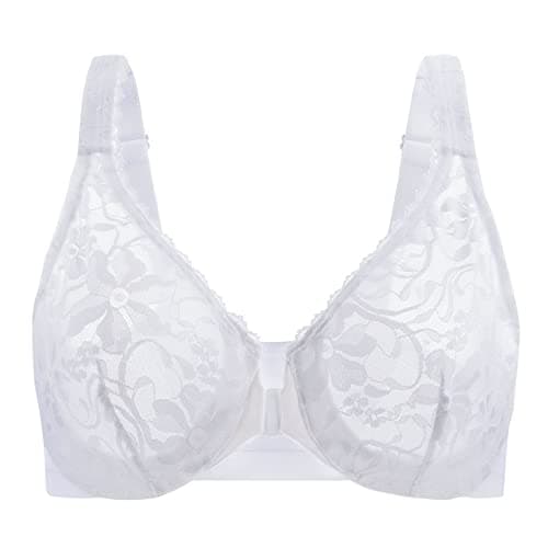 MELENECA Women's Plus Size Lace Underwire Bra