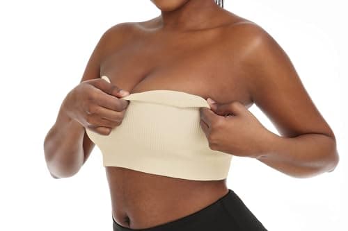 Zimcti Women's Comfortable Strapless Silicone Bandeau Bralette