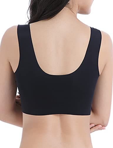 WOWENY Seamless Wirefree Bra for Women, Padded Back, Plus Size