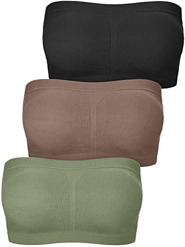Boao Women's Padded Strapless Bralette Tube Top