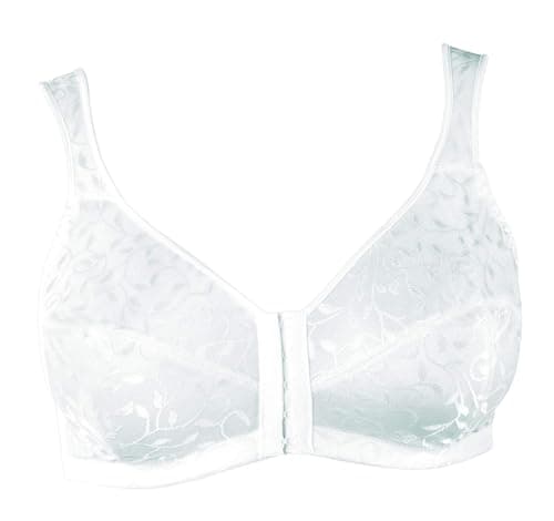 JUST MY SIZE Women's Easy-On Front-Close Wirefree Bra MJ1107