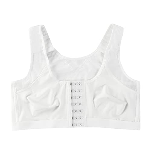 Plus Size Women's Front Closure Wireless Posture Support Bra Hides Fat
