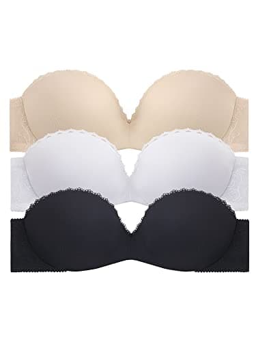 Vanity Fair Women's Gel Touch Padded Strapless Push Up Bra