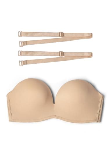 Zossav Non-Slip Padded Strapless Bras Multiway Convertible Smoothing Bandeau