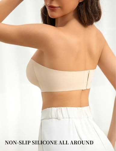 Lajarin Wireless Strapless Bra for Women, Padded & Non-SlipTube Top Bandeau