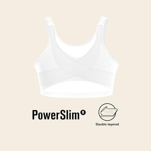 Leonisa Women's Wireless Back Support Bra, White, 40C