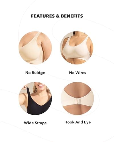 SHAPERMINT Wireless Push-Up Bralettes for Plus Size Women