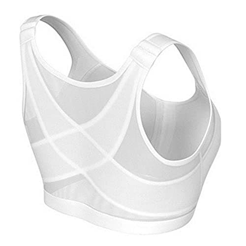 Plus Size Women's Front Closure Wireless Posture Support Bra Hides Fat