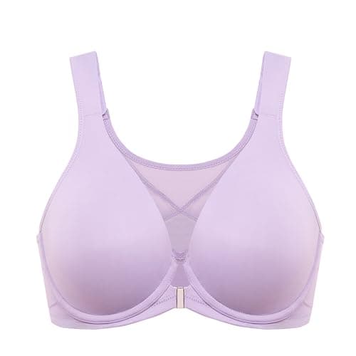 Delimira Women's Posture Plus Size Underwire Plunge Bra Back Support B-H