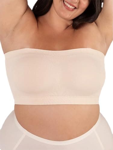 Shapermint Plus Size Strapless Bra - Free Clear Straps Bandeau Top