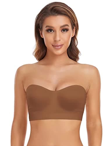 Wireless Silicone Padded Bandeau Bra for Women