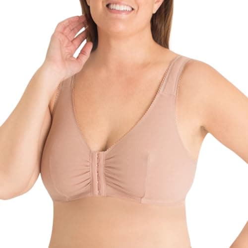 LEADING LADY Women's Cotton Front-Closure Leisure Bra
