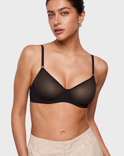 INLYRIC Women's Sexy Sheer Demi Balconette Bras
