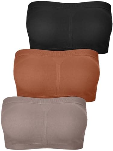 Boao Women's Padded Strapless Bralette Tube Top