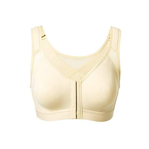 Plus Size Women's Front Closure Wireless Posture Support Bra Hides Fat