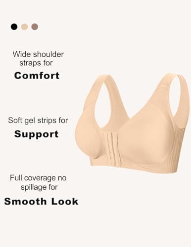 Greener Seamless Bras for Women - No Underwire Back Support Bra