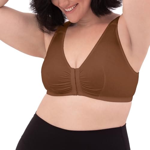 LEADING LADY Women's Cotton Front-Closure Leisure Bra