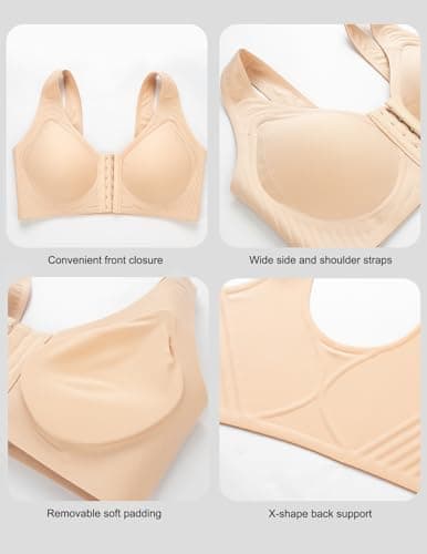 Greener Seamless Bras for Women - No Underwire Back Support Bra