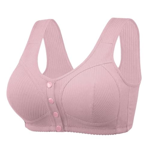 Cotton Full Coverage Wireless Front Closure Bra for Older Women