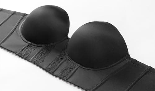 COOVOICE Longline Strapless Bra Hides Back Fat Seamlessly